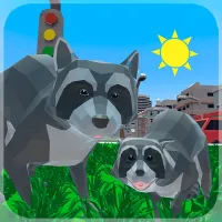 Play Raccoon Adventure: City Simulator 3D